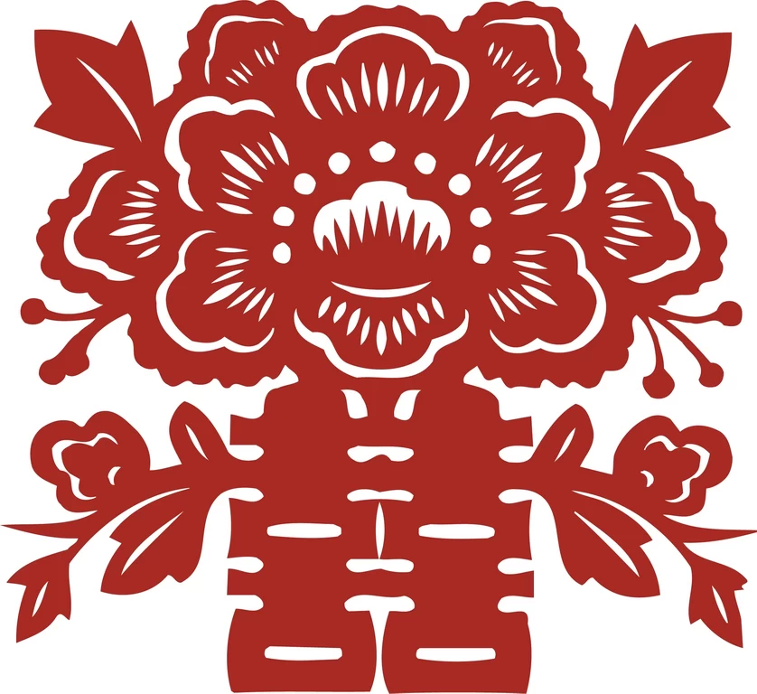 中国风中式传统喜庆民俗人物动物窗花剪纸插画边框AI矢量PNG素材【2874】